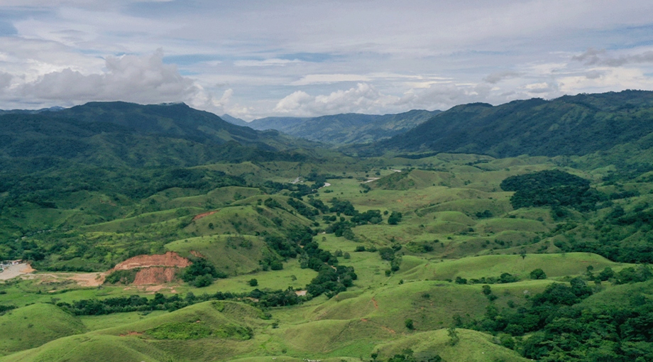 Panorámica del proyecto “Minería de Oro a Cielo Abierto Gramalote”