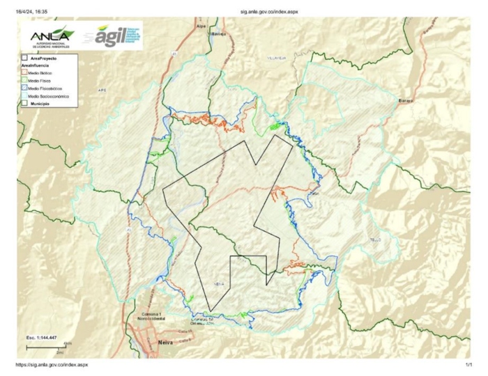 Imágen de la localización del Proyecto Área de Desarrollo VSM-37 – Expediente ANLA LAV0062-00-2023