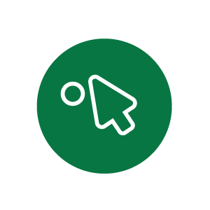Icono fondo verde con un clip